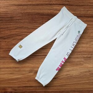 PINK Victoria's Secret 1986 Vintage 90s Patched White Sweatpants Joggers